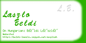 laszlo beldi business card